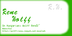 rene wolff business card